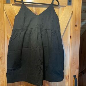 a new day Black Smocked Spaghetti Strap Mini Dress, beachy, boho, coverup